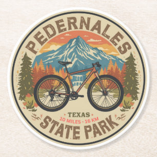 Pedernales Falls State Park Texas Hill Country mtb Runder Pappuntersetzer