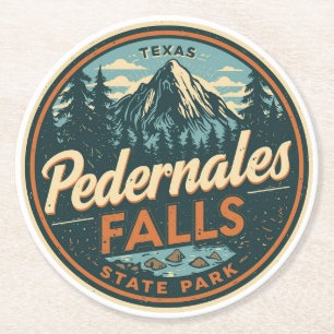 Pedernales Falls State Park Texas Hill Country mtb Runder Pappuntersetzer