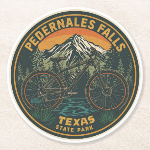 Pedernales Falls State Park Texas Hill Country mtb Runder Pappuntersetzer
