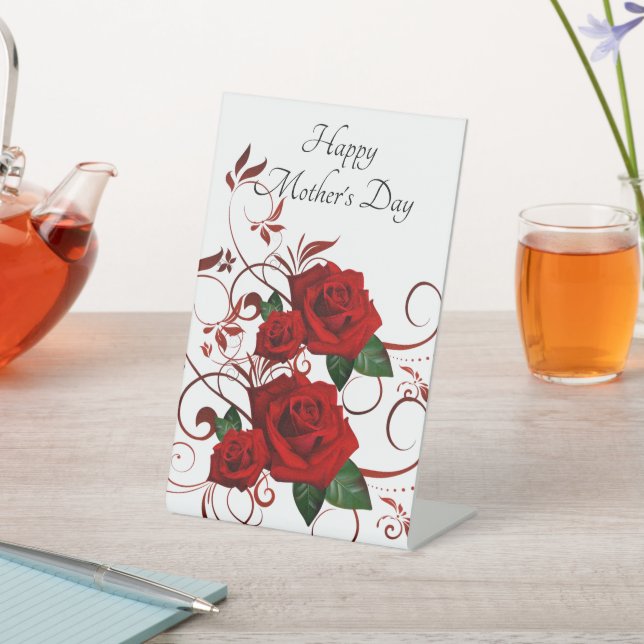 Pedestal-Zeichen, glücklicher Muttertag Sockelschild (In SItu)