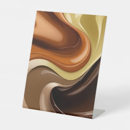 Pedestal-Zeichen in abstrakter Grafik Sockelschild