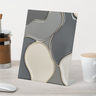 Pedestal-Zeichen in abstrakter Grafik Sockelschild