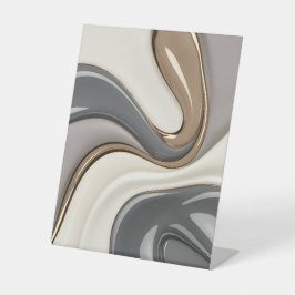 Pedestal-Zeichen in abstrakter Grafik Sockelschild
