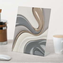 Pedestal-Zeichen in abstrakter Grafik Sockelschild