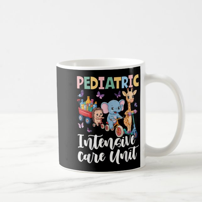 Pediatric Intensive Care Unit Cute Animals Groovy  Kaffeetasse (Rechts)