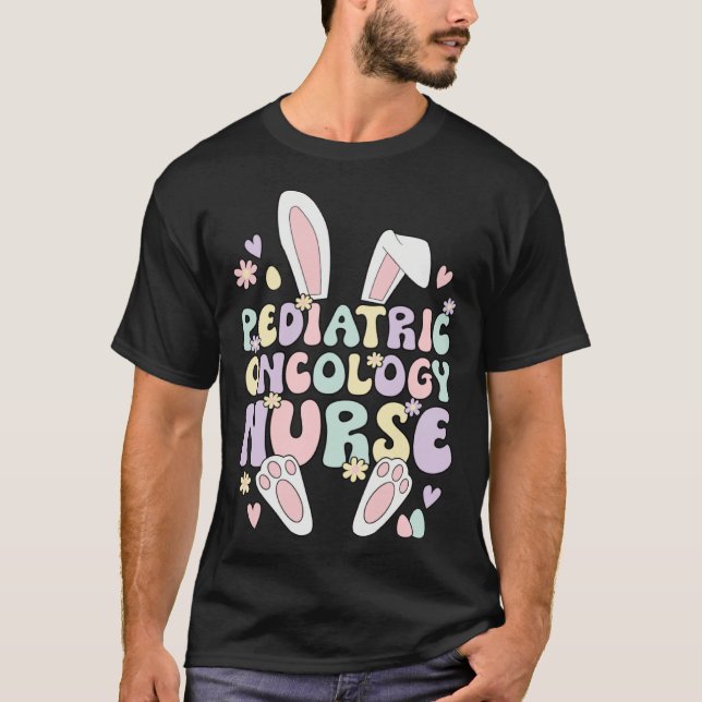 Pediatric Onc Nurse Easter Bunny Ped Oncology East T-Shirt (Vorderseite)