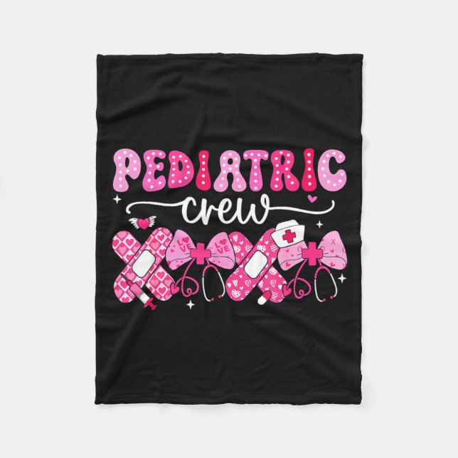 Pediatric Valentines Nurse Crew Peds Nurse Valenti Fleecedecke (Vorderseite)