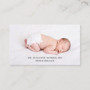 Pediatrician Nouveau-né bébé Carte de visite photo