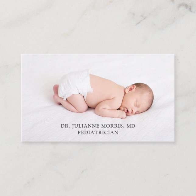 Pediatrician Nouveau-né bébé Carte de visite photo (Devant)