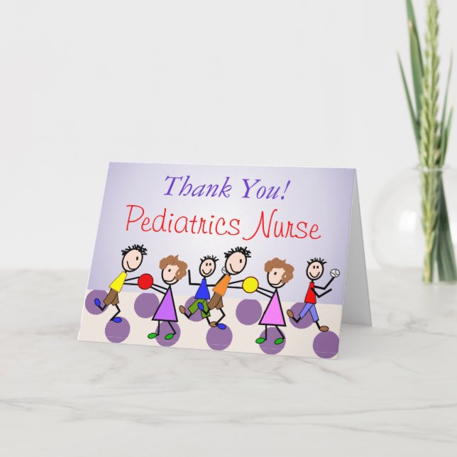 Pediatrics Nurse "Danke, danke"-Karte Dankeskarte (Vorderseite)