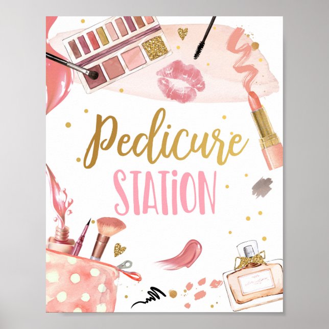 Pedication Station Wellness-Center Party Makeup Gl Poster (Vorne)
