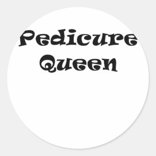Pedicure-Königin Runder Aufkleber