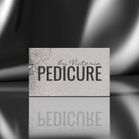 Pedicure Nail Design Gray Glitzer Dusts