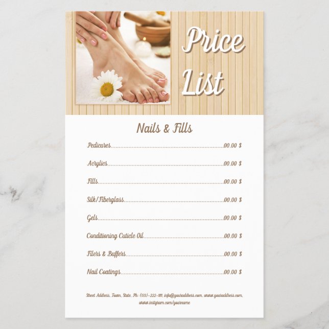 Pedicure Nail Pedicurist Feet Wellness-Center Bamb Flyer (Vorne)