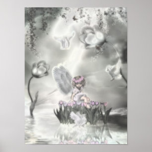 Pedistal Engel Poster