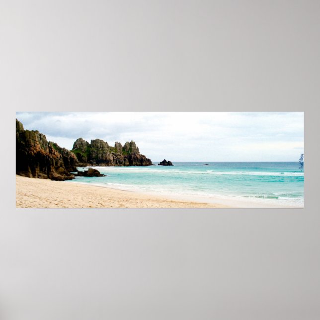Pedn Vounder, Cornwall Beach Poster (Vorne)