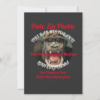 Pedo Zin Phobic Tiki Bar Ristorante Lodi CA Einladung