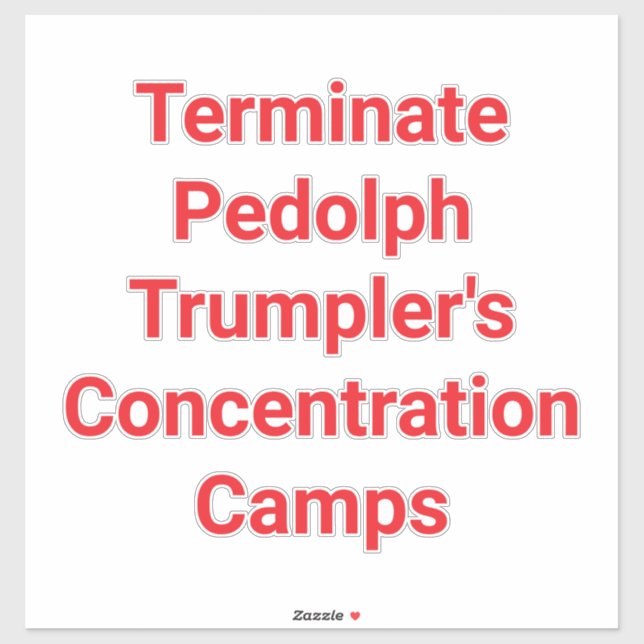 Pedolph Trumpler Illegal Camp Hankamer Artjunkhaus Aufkleber (Blatt)