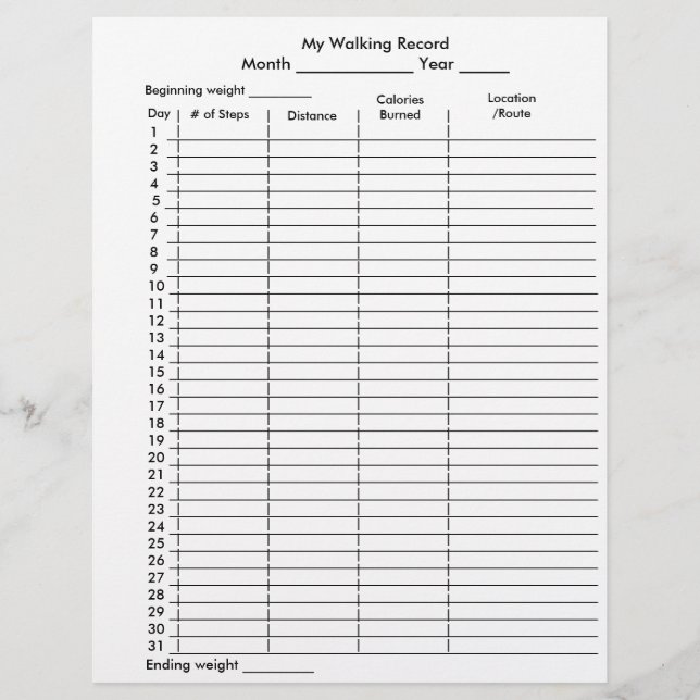 Pedometer meiner Laufaufzeichnung Flyer (Vorne)