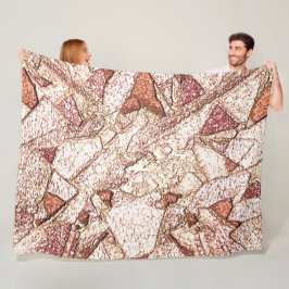 Pedra áspera em marrom claro cremoso fleecedecke