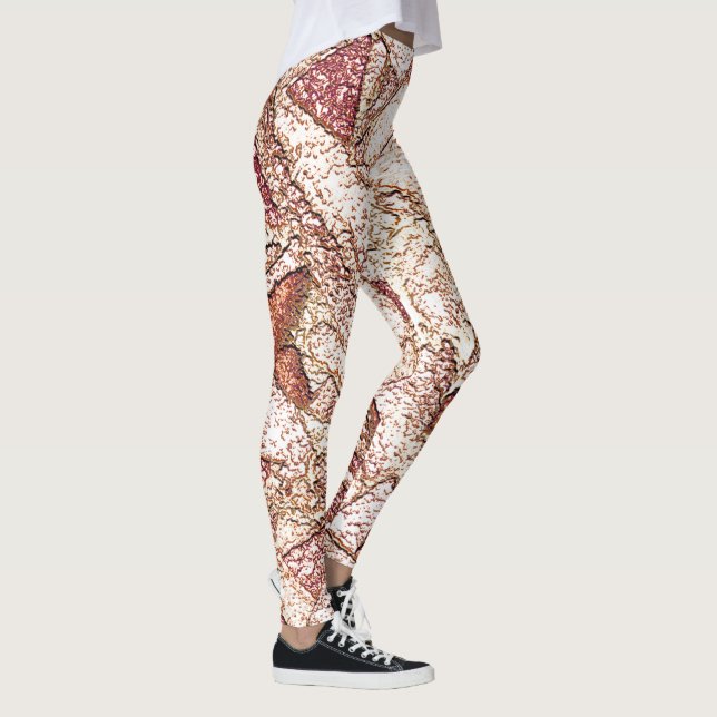 Pedra áspera em marrom claro cremoso leggings (Rechts)