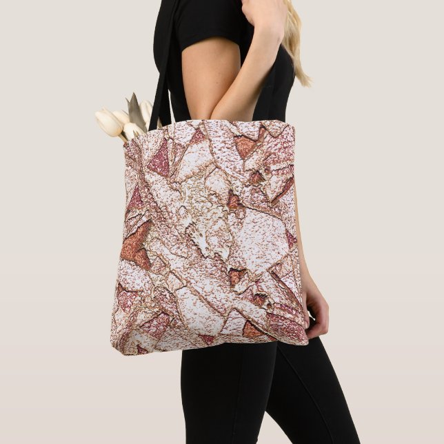 Pedra áspera em marrom claro cremoso tasche (Von Nahem)