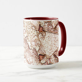 Pedra áspera em marrom claro cremoso tasse