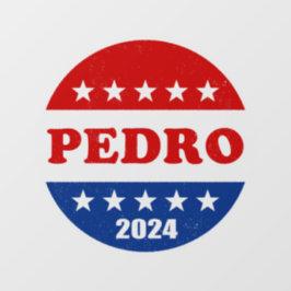Pedro 2024 Bester Präsidentschaftskandidat Fensteraufkleber