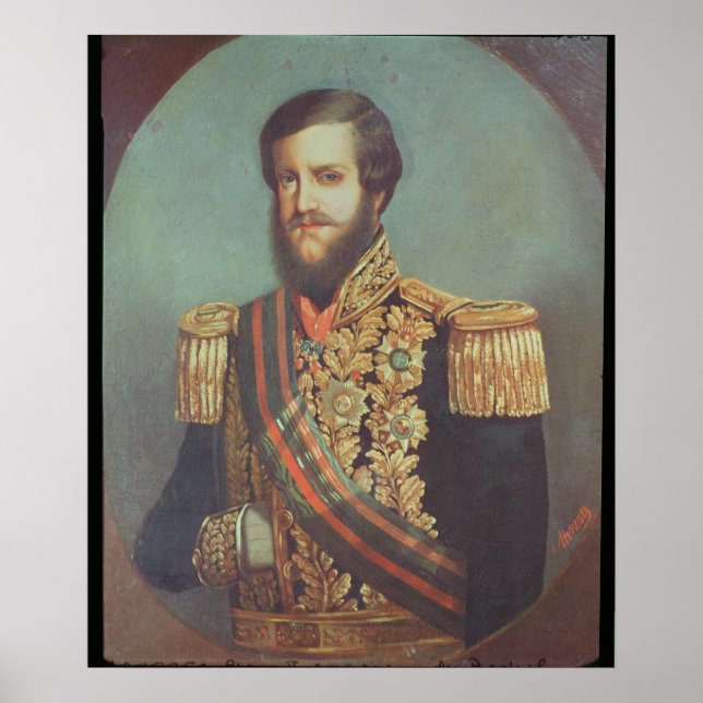 Pedro II Kaiser von Brasilien Poster (Vorne)