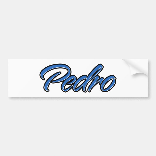 Pedro Name blue Aufkleber Sticker Autoaufkleber (Vorne)