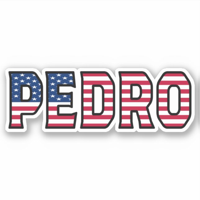 Pedro Nom Prénom USA Sticker Stickerset (Devant)