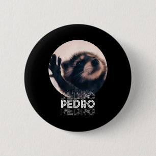 Pedro Racoon Dance Populäre Internet Meme Mapache  Button