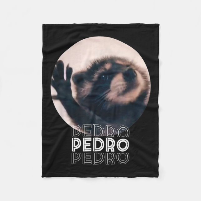 Pedro Racoon Dance Populäre Internet Meme Mapache  Fleecedecke (Vorderseite)