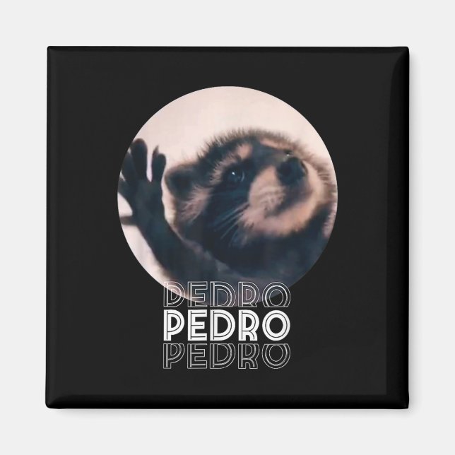 Pedro Racoon Dance Populäre Internet Meme Mapache  Magnet (Vorne)