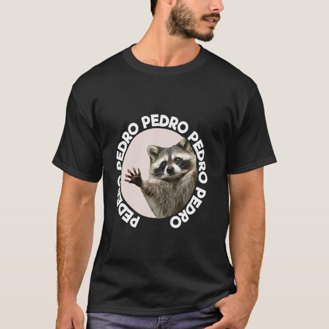 Pedro Racoon Funny Animal Niedlich Design Fun Tanz T-Shirt (Vorderseite)