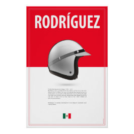 Pedro Rodriguez Helmet Poster