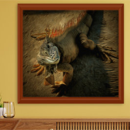 Pedro the Iguana 0768 Art Print Poster