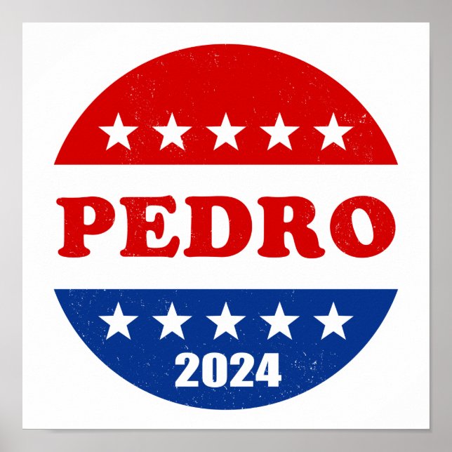 Pedro Voter Button 2024 Elections Poster (Vorne)