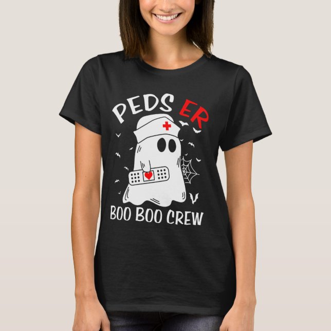 PEDS ER Boo Boo Crew Kinderkrankenpflege Spaß T-Shirt (Vorderseite)