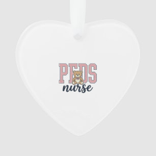 Peds-Krankenschwester-Teddybär-vintage-Shirt-Desig Ornament