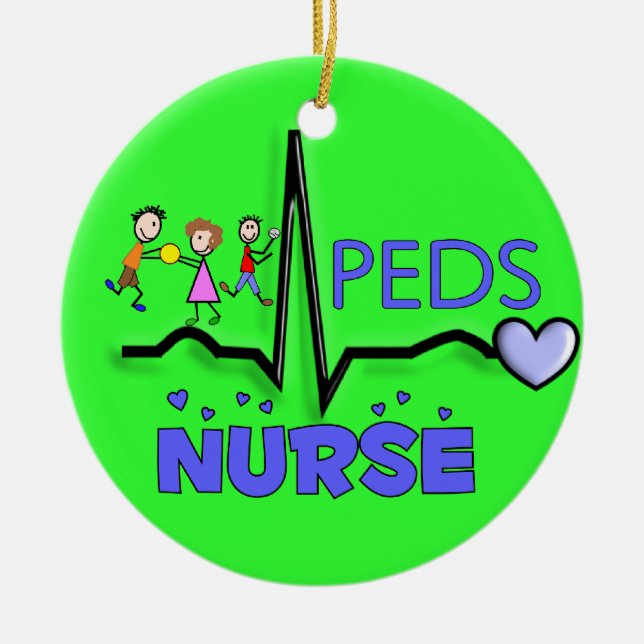 PEDS KRANKENSCHWESTER Weihnachtsverzierung Keramikornament (Vorne)