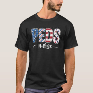 Peds Nurse 4. Juli Pädiatrische Krankenschwester g T-Shirt
