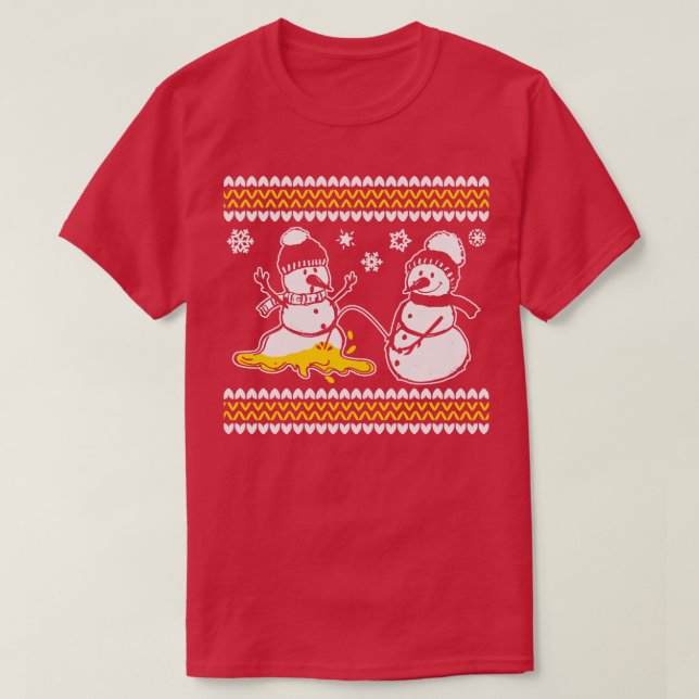 Pee Pee Snowman T-Shirt (Design vorne)