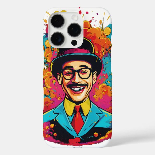 Pee Wee Herman Laughing iPhone 16 Pro Case" Hülle (Rückseite)