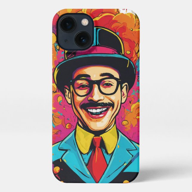 Pee Wee's spielerisches Lachen" iPhone Hülle (Rückseite)