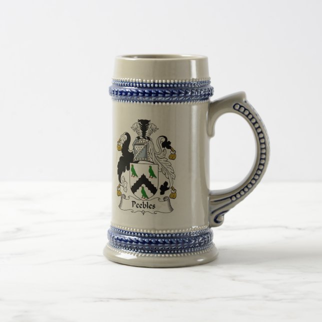 Peebles Wappen Stein - Familienwappen Bierglas (Rechts)
