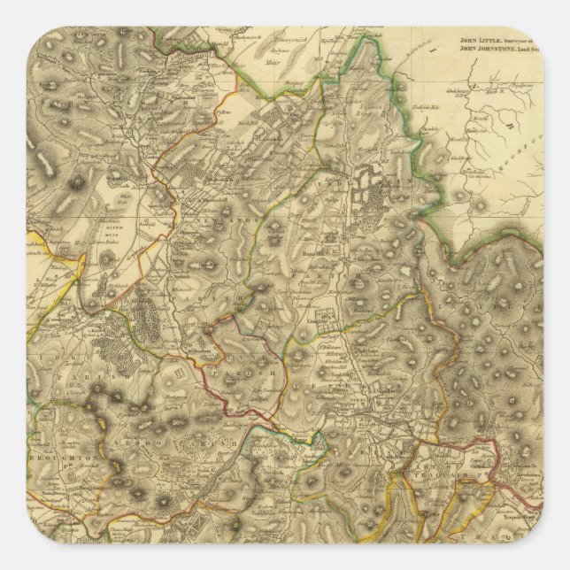 PeeblesShire Quadratischer Aufkleber (Vorderseite)
