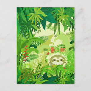 Peek a Boo Dschungelfaultier Postkarte