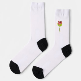 peek a boo heart socken