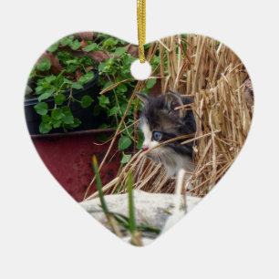 Peek-a-Boo Keramik Ornament